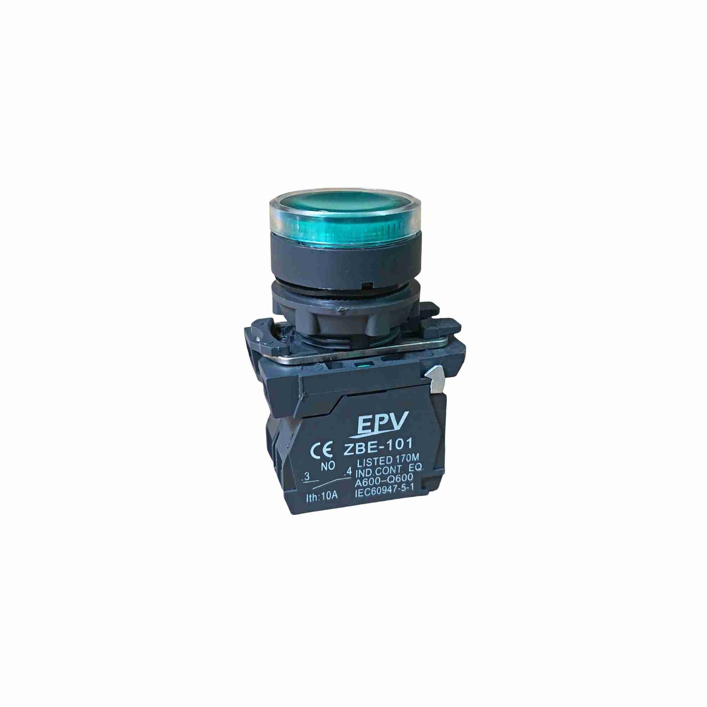 INTERRUPTOR DE BOTON PULSADOR ILUMINADO VERDE