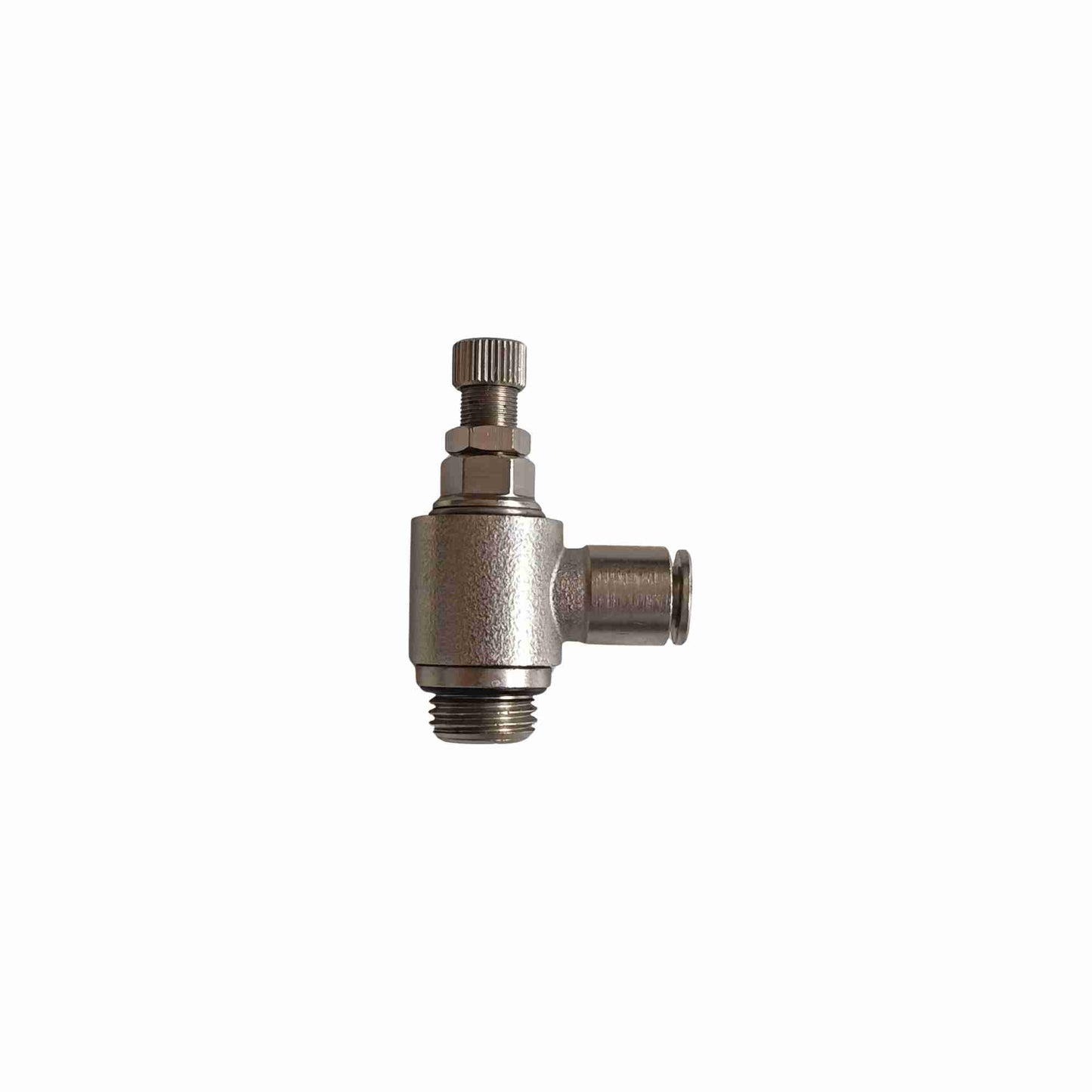 REGULADOR DE CAUDAL MANGUERA 8MM ROSCA 1/4 METALICO