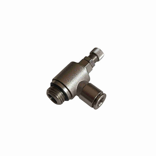 REGULADOR DE CAUDAL MANGUERA 6MM ROSCA 1/4 METALICO