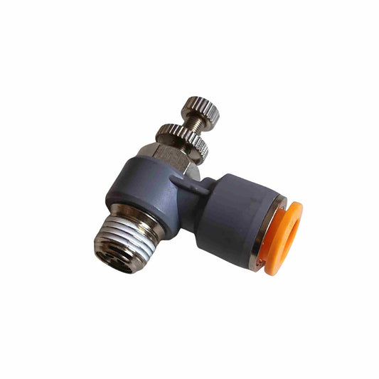 REGULADOR DE CAUDAL ROSCA DE 1/4 PARA MANGUERA 10MM EMC