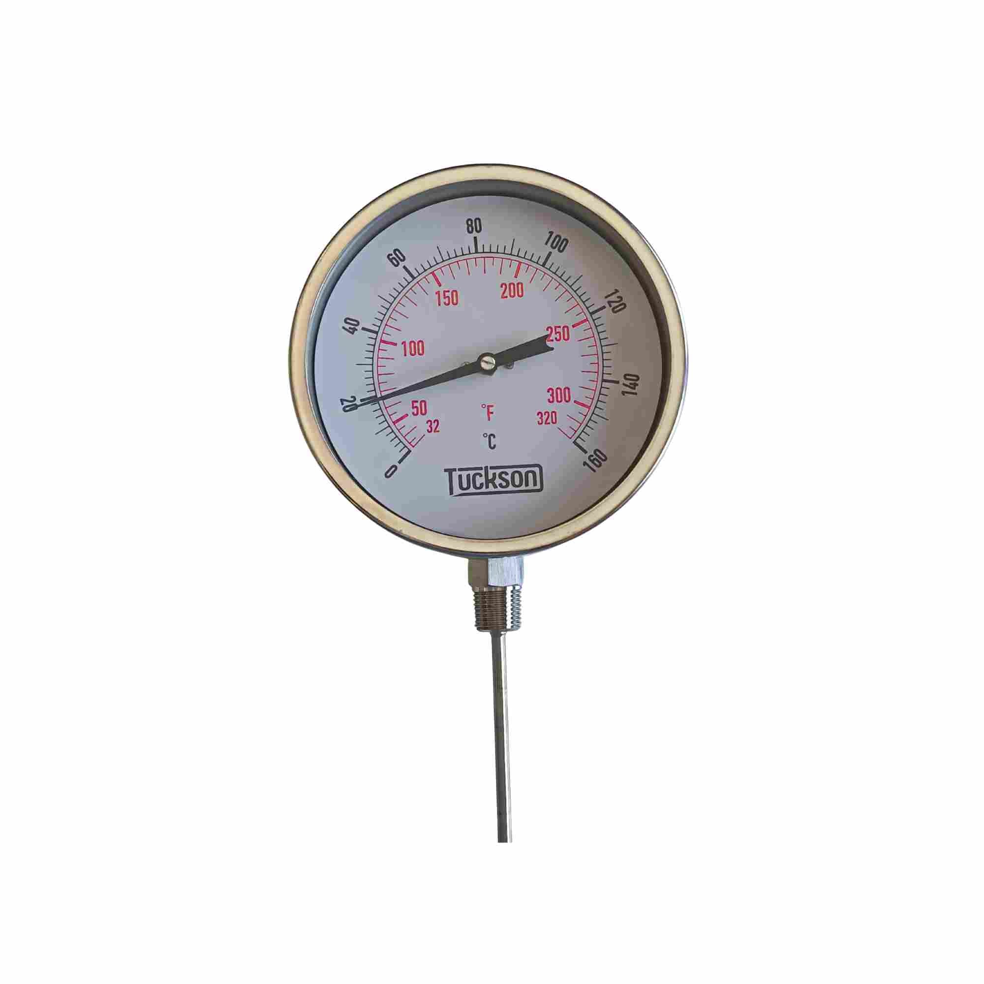 TERMOMETRO BIMETALICO CARATULA DE 6 PULGADAS VASTAGO VERTICAL DE 6 PUL ...