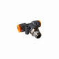 RACOR TEE ROSCA 1/4 A MANGUERA 8MM