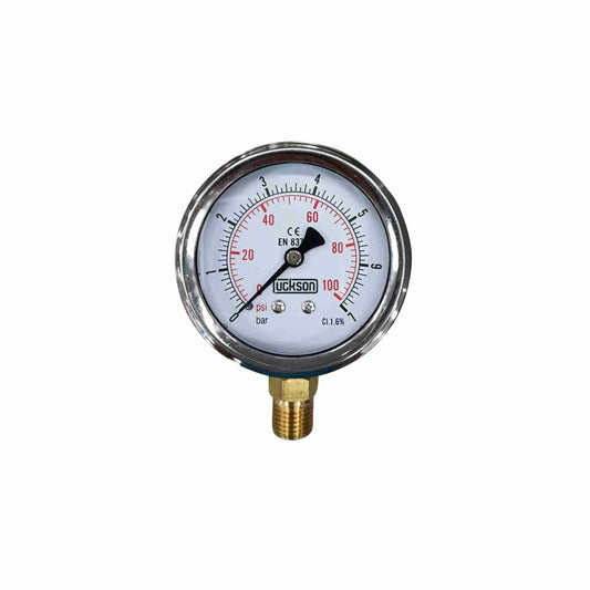 MANOMETRO CARATULA DE 2.5 RANGO DE 0 A 25 BAR CONEXIÓN VERTICAL 1/4 NPT