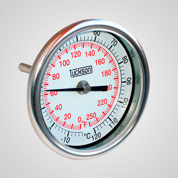 Bimetal termómetro para medir la temperatura del agua El agua