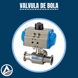 VALVULA DE BOLA DE TRES VIAS TIPO ABRAZADERA NEUMATICA